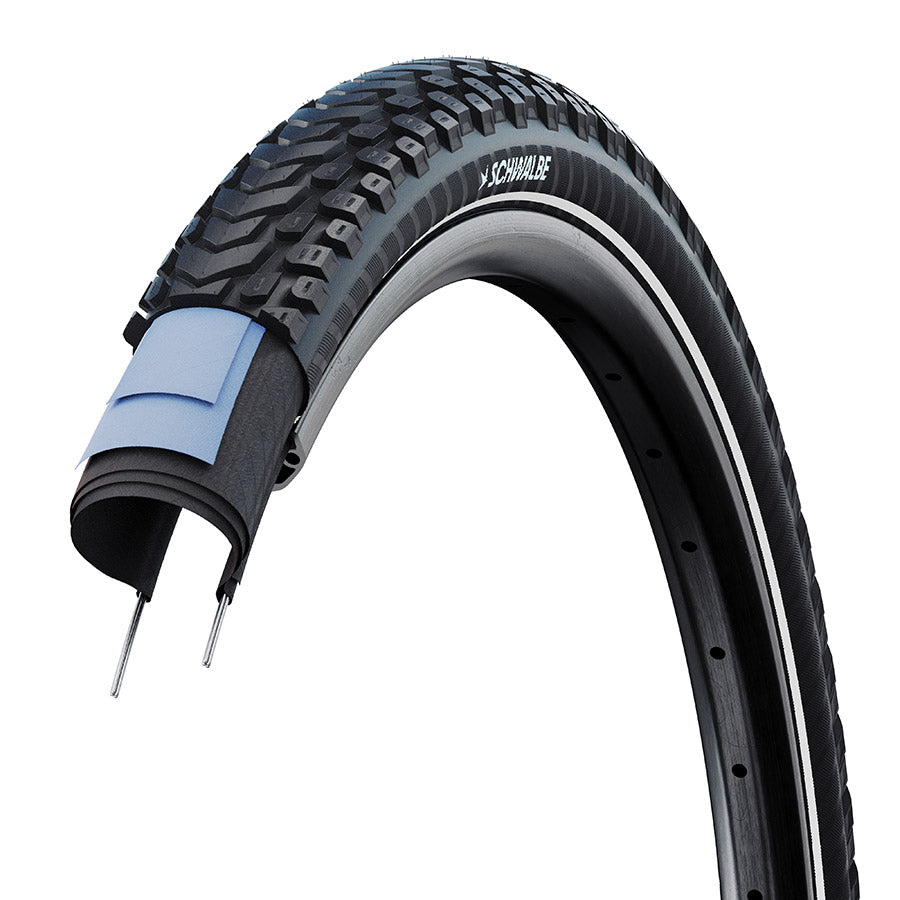 Schwalbe, Marathon Mondial, Hybrid Tire, 26''x2.00, Wire, Clincher, Endurance, RaceGuard, 67TPI, Black