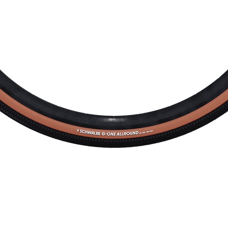 Schwalbe, G-One Allround Perf, Hybrid Tire, 700x35C, Folding, Tubeless Ready, Addix Green, RaceGuard, 67TPI, Black