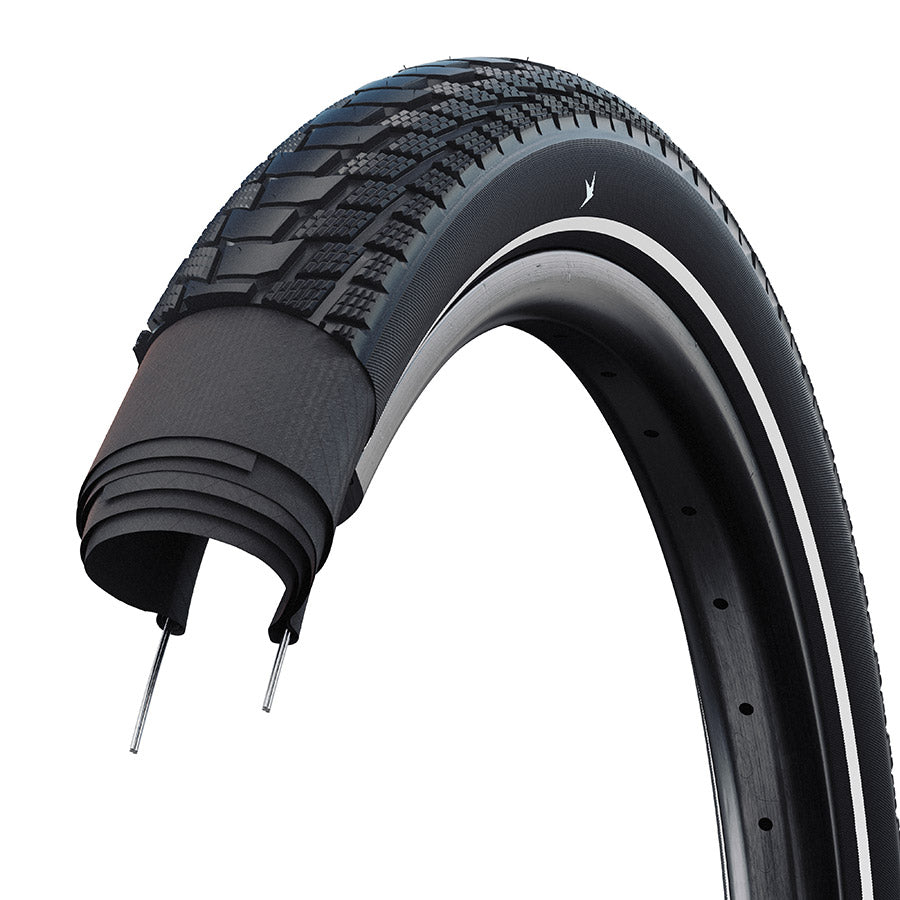 Schwalbe, PICK-UP, Hybrid Tire, 26'' x  2.35, Wire, Clincher, Addix E, Super Defense, 2 x 67 EPI, Black