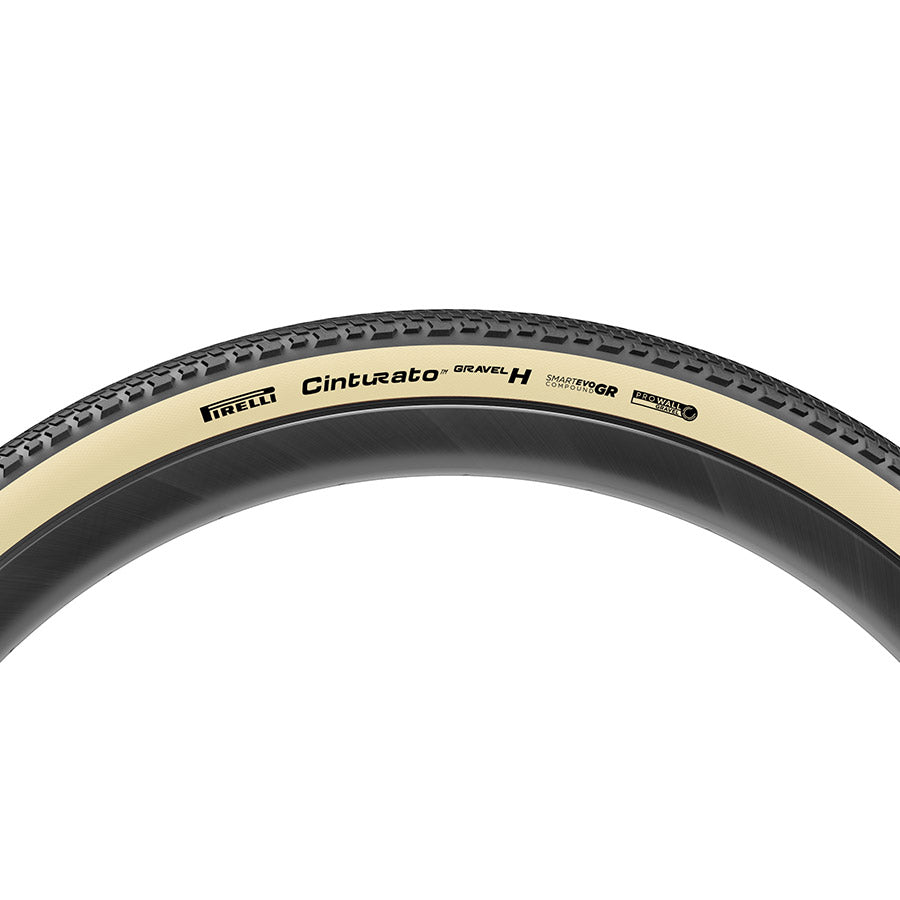Pirelli, Cinturato Gravel H HP-Line, Gravel Tire, 700x40C, Folding, Tubeless Ready, SmartEVO GR, ProWALL Gravel, 120TPI, Black