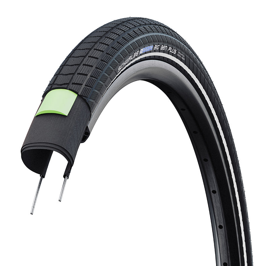 Schwalbe, Big Ben Plus Performance, Hybrid Tire, 27.5''x2.15, Wire, Clincher, Addix, Double Defense, GreenGuard, Reflex, 67TPI, Black
