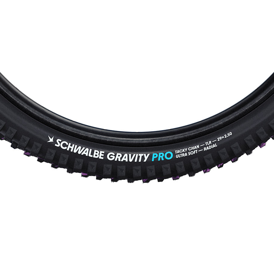 Schwalbe, Tacky Chan Gravity Pro, Mountain Tire, 29x2.40, Folding, Clincher, Ultra Soft, Gravity Pro - Diagonal, 2x67TPI, Black