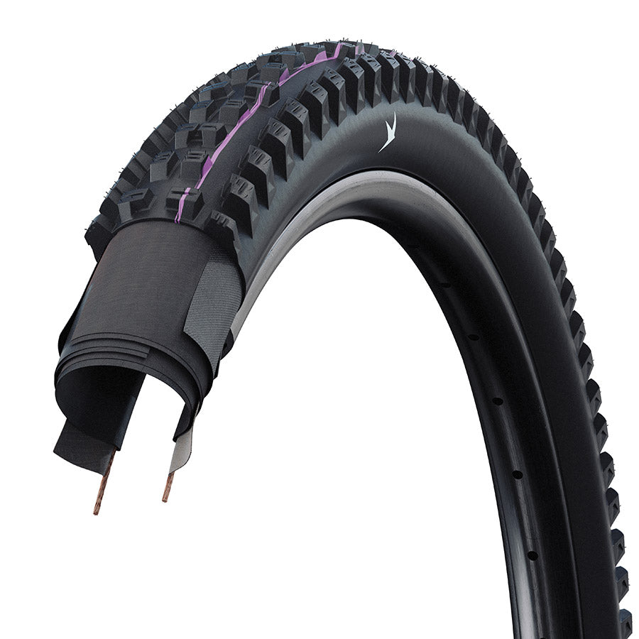 Schwalbe, Tacky Chan Gravity Pro, Mountain Tire, 29x2.40, Folding, Clincher, Ultra Soft, Gravity Pro - Diagonal, 2x67TPI, Black