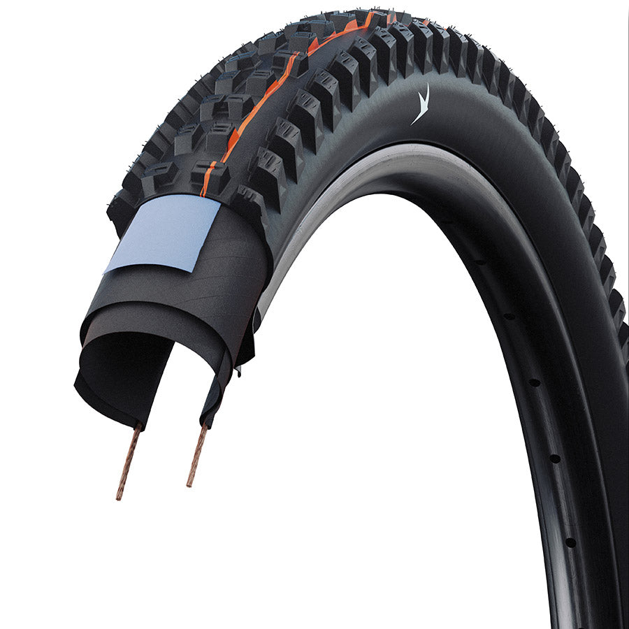 Schwalbe, Tacky Chan Race Pro, Mountain Tire, 29x2.40, Folding, Clincher, Soft, Diagonal, 67TPI, Black