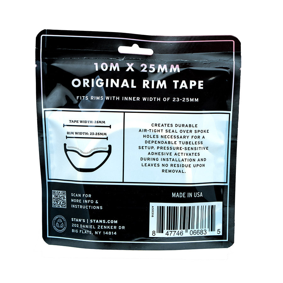 Stans No Tubes, Rim Tape, Tubeless Tape, 10m, 21mm