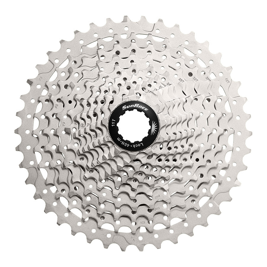 Sun Race, CSMS8-11, Cassette, 11 sp., 11-42T, For Shimano/SRAM, Metallic Silver