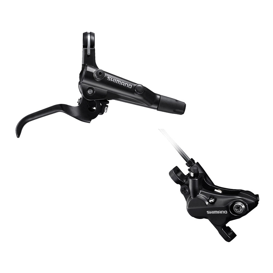 Shimano, Deore BL-MT501 / BR-MT520, MTB Hydraulic Disc Brake, Front, Post mount, Disc: 140 to 220mm (not included), Black, EMT501EJLFPRA100
