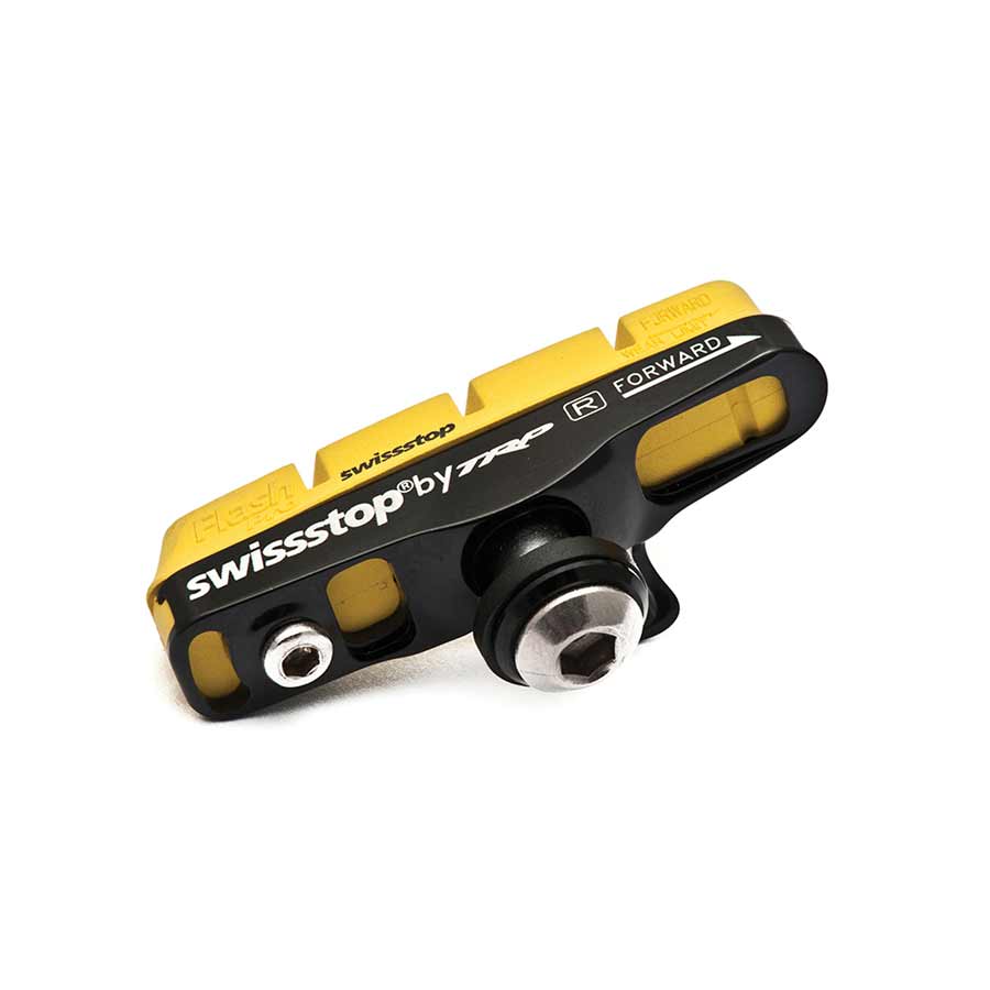 SwissStop Full Flash Pro Pads & Carrier (SRAM/Shimano) — Yellow