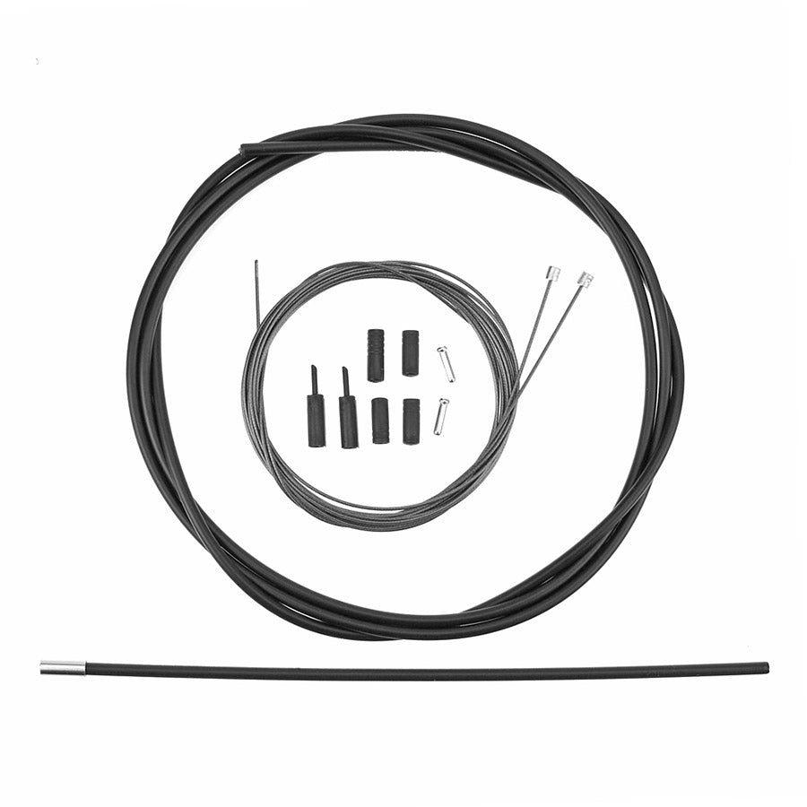 Shimano, Shift cable and housing set, Stainless, MTB, Black