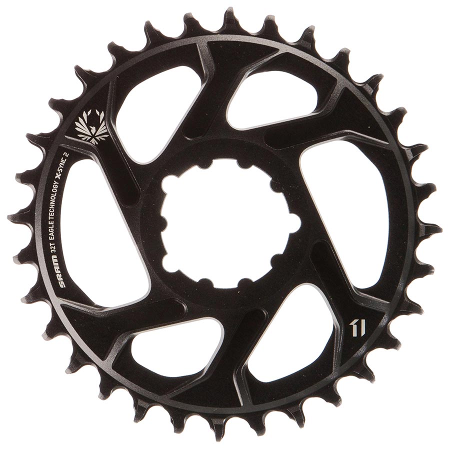 SRAM, X-Sync 2, 6mm offset, 32T, 12sp., BCD: Direct Mount, Single Chainring, Aluminum, Black