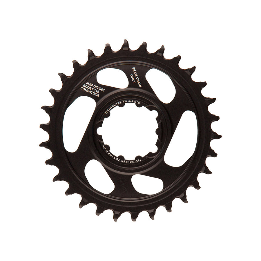 SRAM, X-Sync, 3mm offset, 30T, 12sp., BCD: Direct Mount, Single Chainring, Aluminum, Black