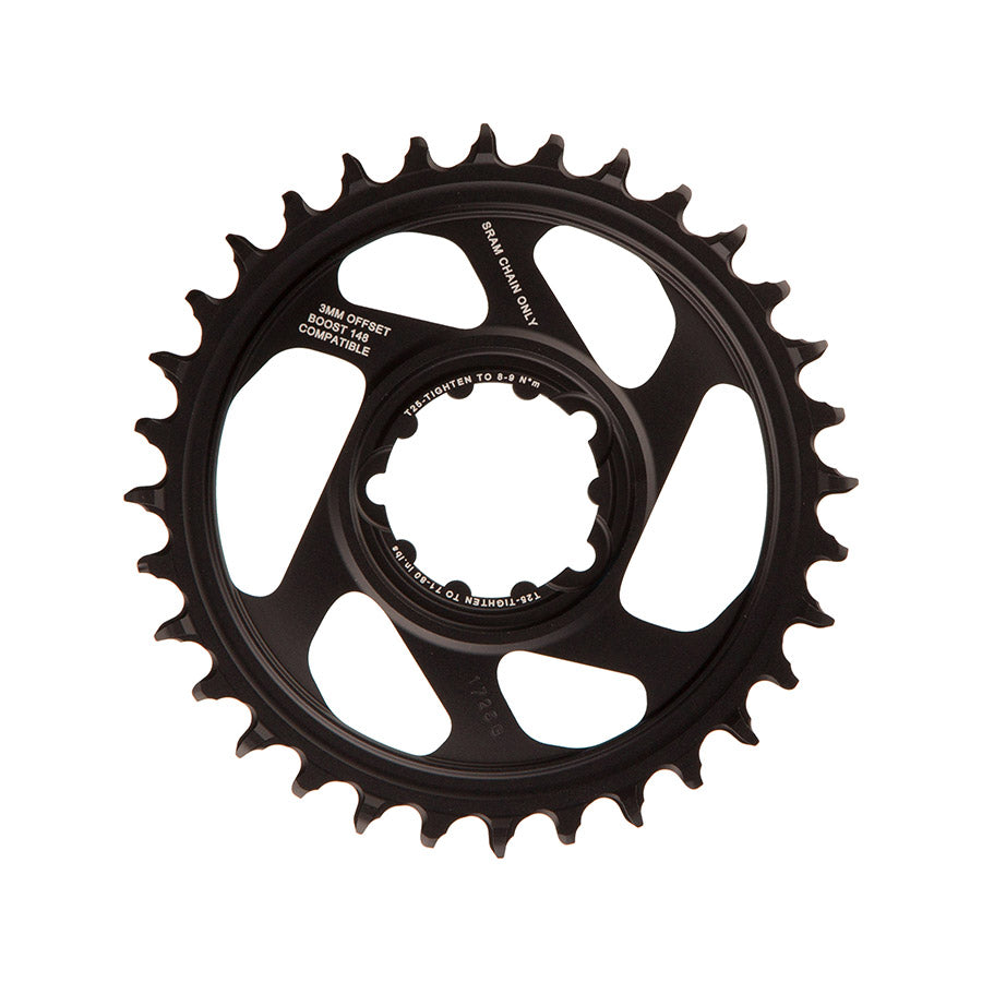SRAM, X-Sync, 3mm offset, 30T, 12sp., BCD: Direct Mount, Single Chainring, Aluminum, Black