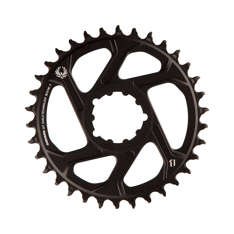SRAM, X-Sync, 3mm offset, 30T, 12sp., BCD: Direct Mount, Single Chainring, Aluminum, Black