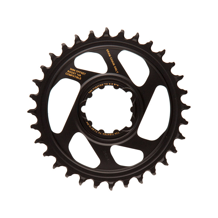 SRAM, X-Sync, 3mm offset, 30T, 12sp., BCD: Direct Mount, Single Chainring, Aluminum, Black
