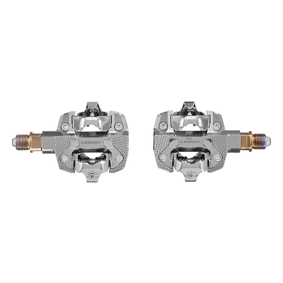 Look, X-Track Power Dual, Pedals, Body: Aluminum, Spindle: Cr-Mo, 9/16'', Silver, Pair