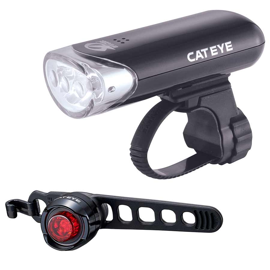 CatEye, HL-EL135 front + Orb rear, Light, Set, Black