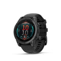 Garmin, fenix E AMOLED 47mm, Watch, Watch Color: Slate Grey, Wristband: Black - Silicone