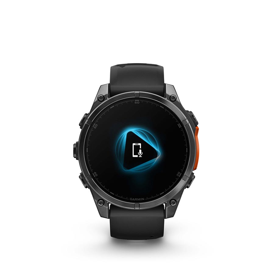 Garmin, fenix 8 AMOLED 47mm, Watch, Watch Color: Slate Grey, Wristband: Black - Silicone