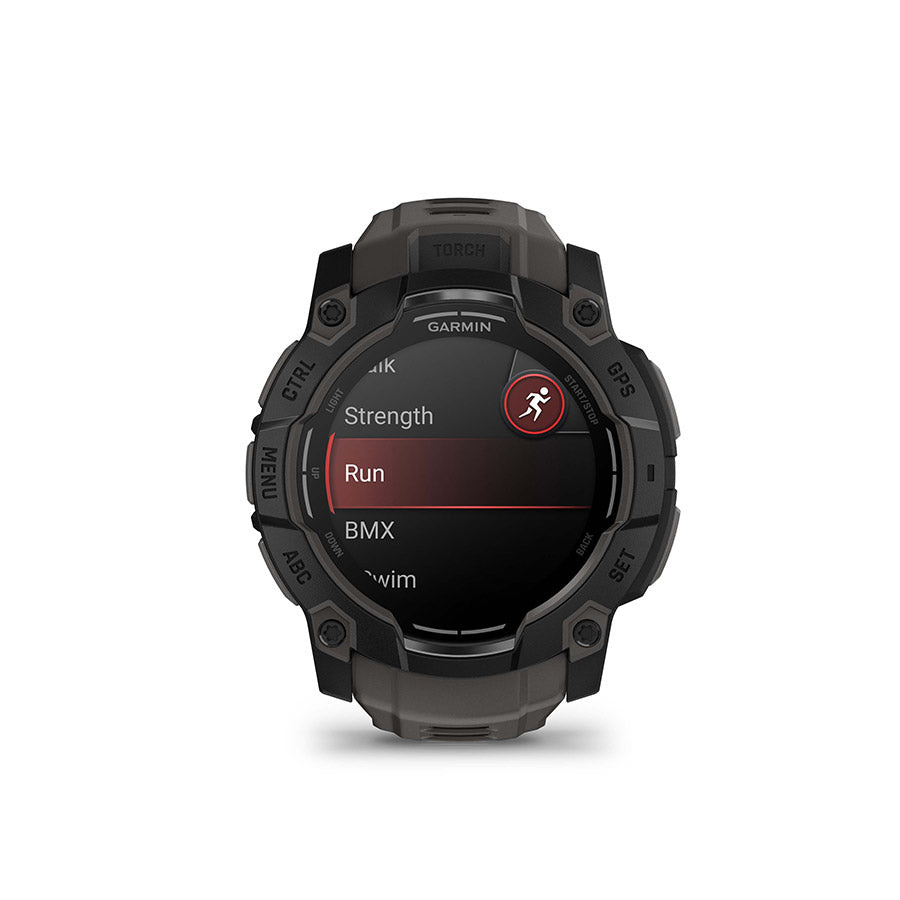 Garmin, Instinct 3 50mm AMOLED, Watch, Watch Color: Black, Wristband: Charcoal - Silicone