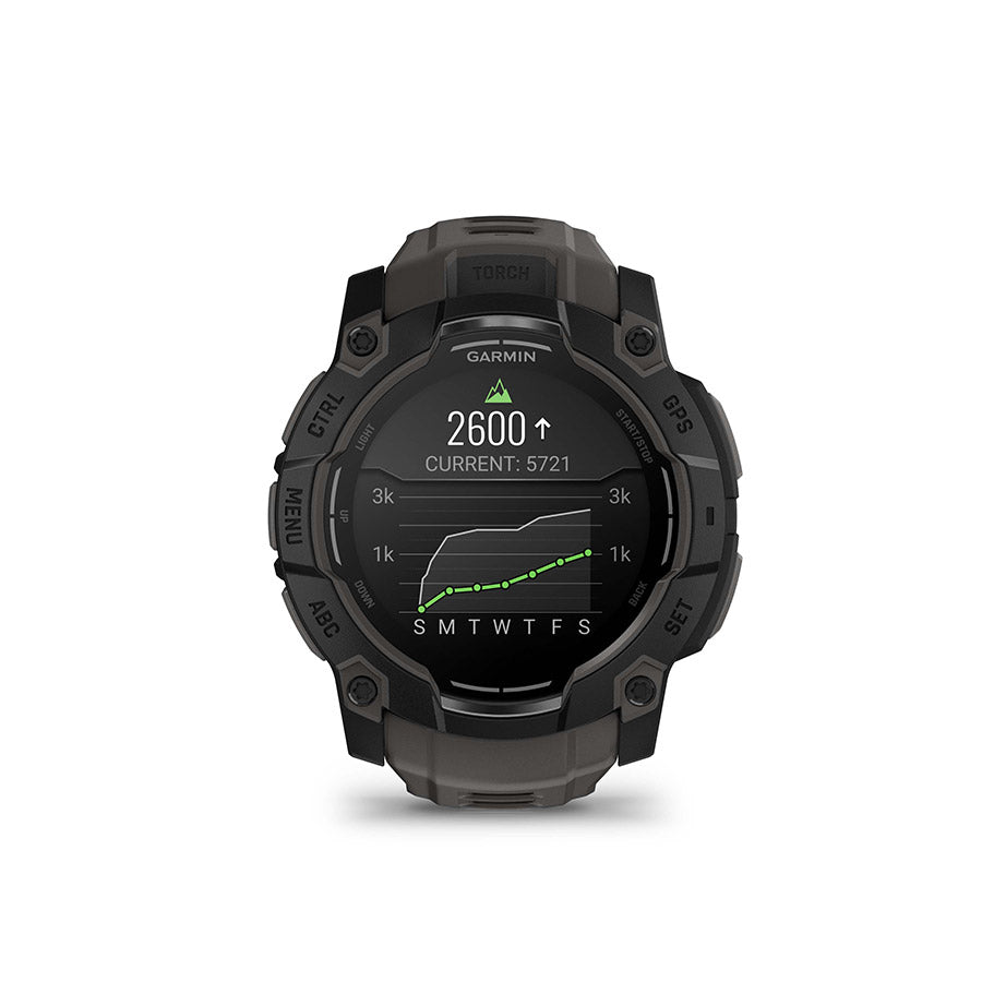 Garmin, Instinct 3 50mm AMOLED, Watch, Watch Color: Black, Wristband: Charcoal - Silicone