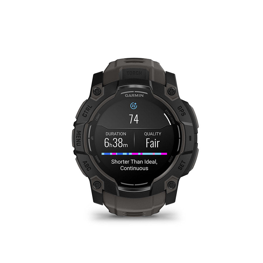 Garmin, Instinct 3 50mm AMOLED, Watch, Watch Color: Black, Wristband: Charcoal - Silicone