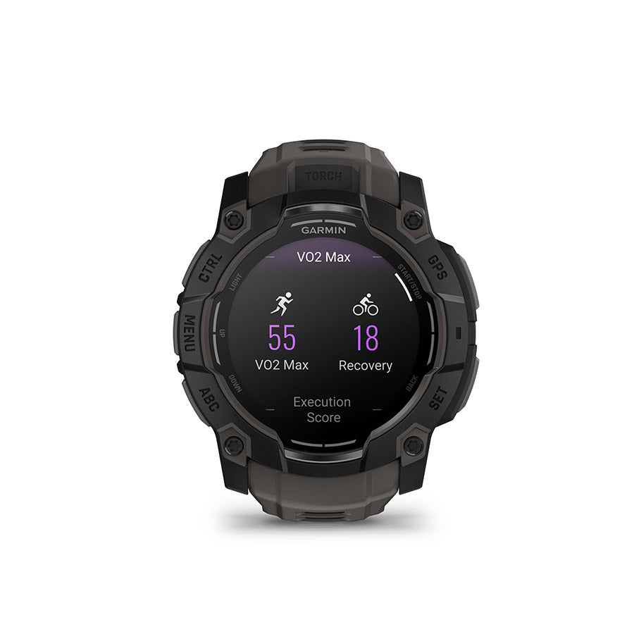 Garmin, Instinct 3 50mm AMOLED, Watch, Watch Color: Black, Wristband: Charcoal - Silicone