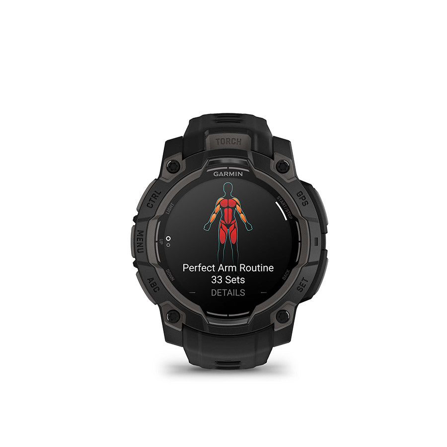 Garmin, Instinct 3 45mm AMOLED, Watch, Watch Color: Black, Wristband: Black - Silicone