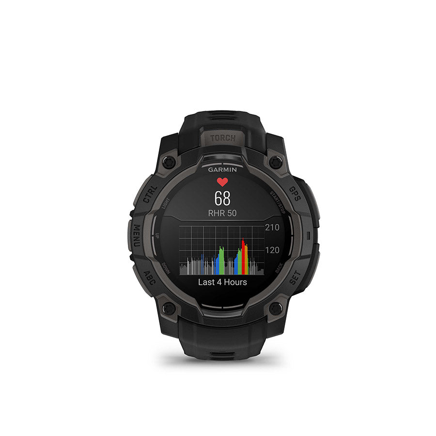 Garmin, Instinct 3 45mm AMOLED, Watch, Watch Color: Black, Wristband: Black - Silicone