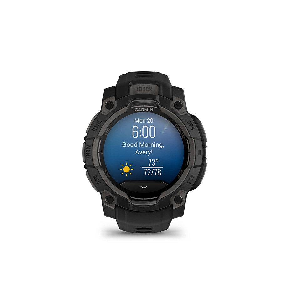 Garmin, Instinct 3 45mm AMOLED, Watch, Watch Color: Black, Wristband: Black - Silicone