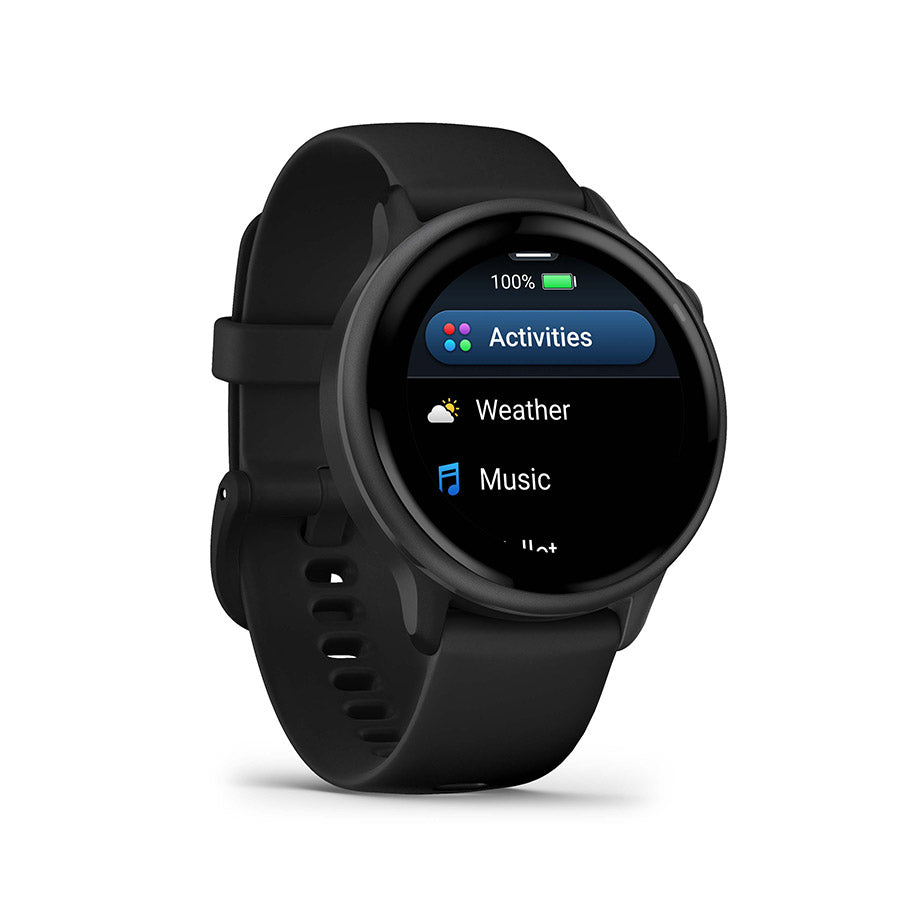 Garmin, vivoactive 6, Watch, Watch Color: Slate, Wristband: Black - Silicone