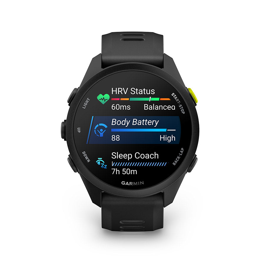 Garmin, Forerunner 70, Watch, Watch Color: Black, Wristband: Black - Silicone