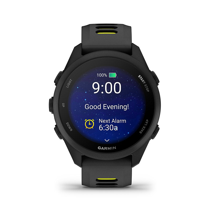 Garmin, Forerunner 170, Watch, Watch Color: Black, Wristband: Black/Amp Yellow - Silicone