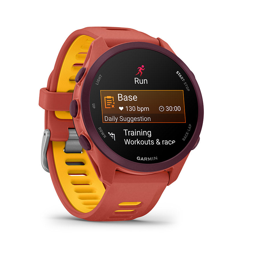 Garmin, Forerunner 170 Music, Watch, Watch Color: Black, Wristband: Black/Amp Yellow - Silicone