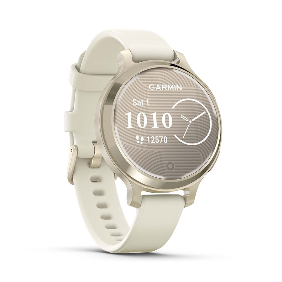 Garmin, Lily 2 Active, Watch, Watch Color: Lunar Gold, Wristband: Bone - Silicone