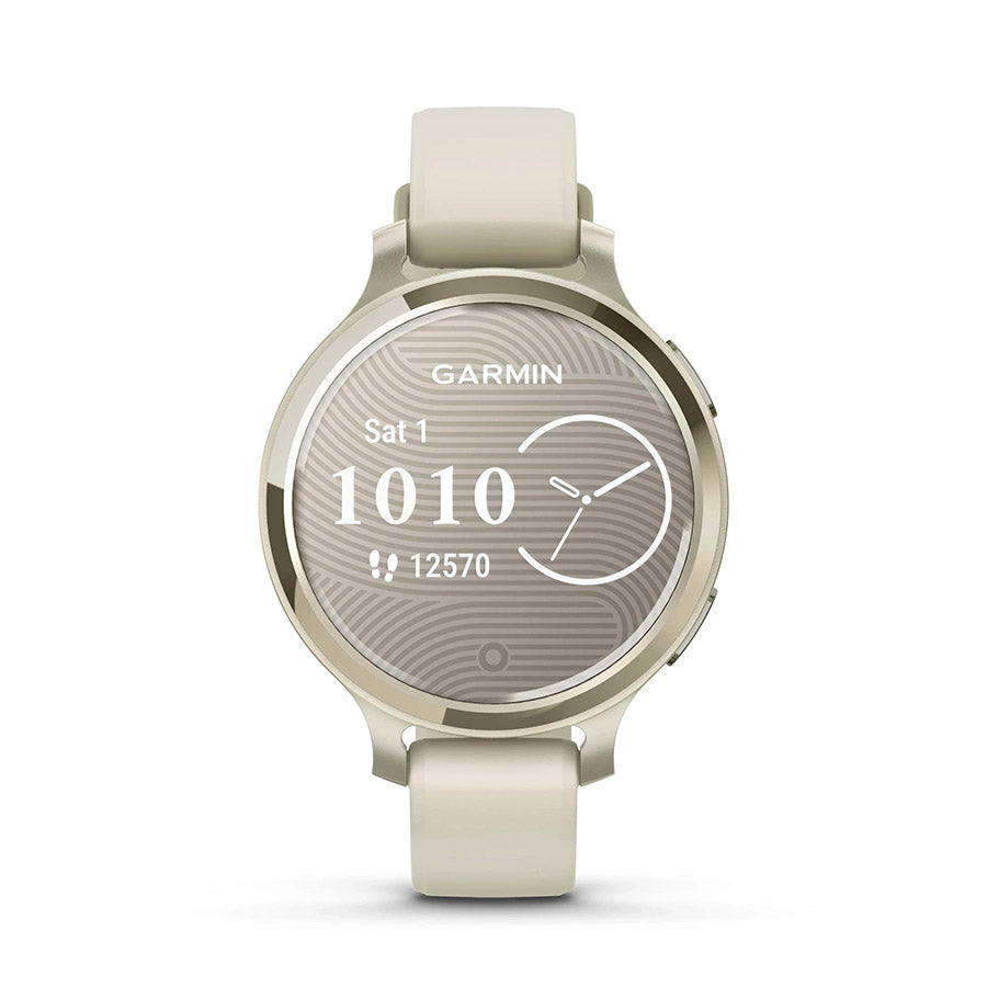 Garmin, Lily 2 Active, Watch, Watch Color: Lunar Gold, Wristband: Bone - Silicone
