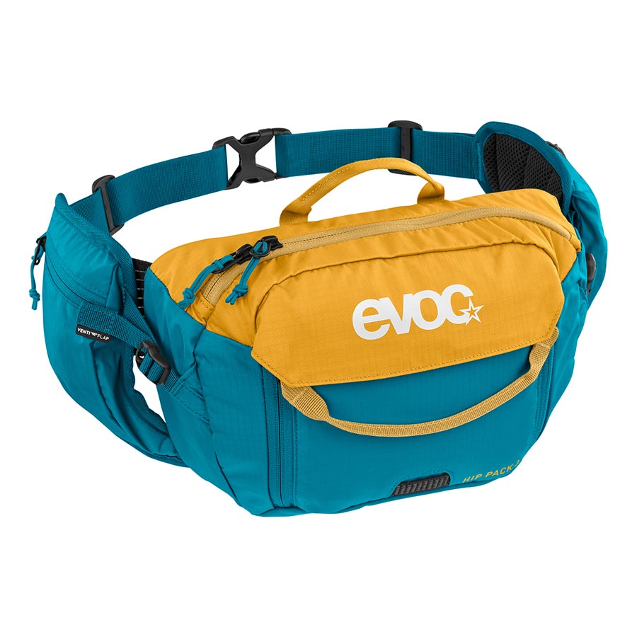 EVOC Hip Pack 3L + 1.5L Bladder — Loam/Ocean