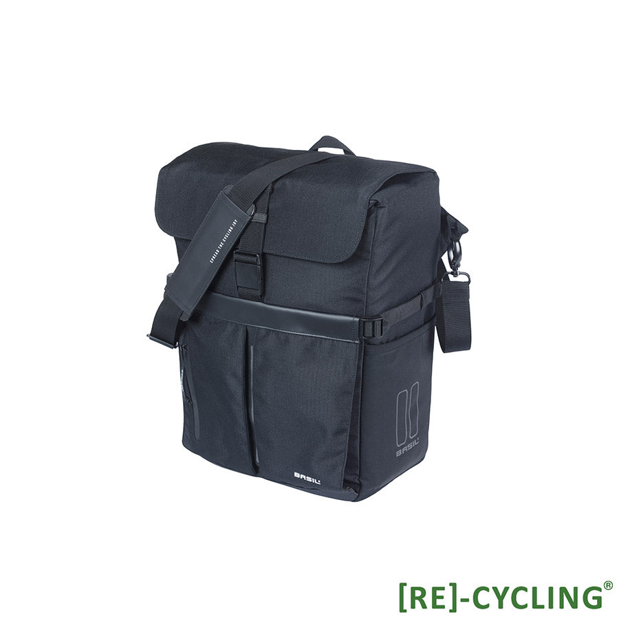 Basil, Move Simple, MIK Hooks, Pannier, 15L, Black