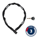 Abus, 1500 Web, Chain Lock, Key, 4mm, 60cm, 2', Black