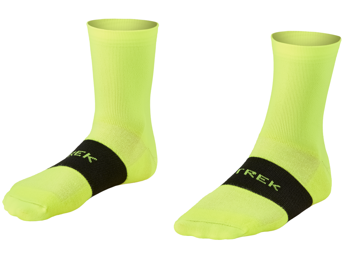 Trek Race Quarter Cycling Sock — Radioactive Yellow