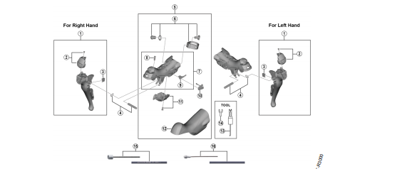 ST-R2000 Claris Shift Lever