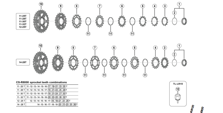 CS-R8000 Ultegra Cassette